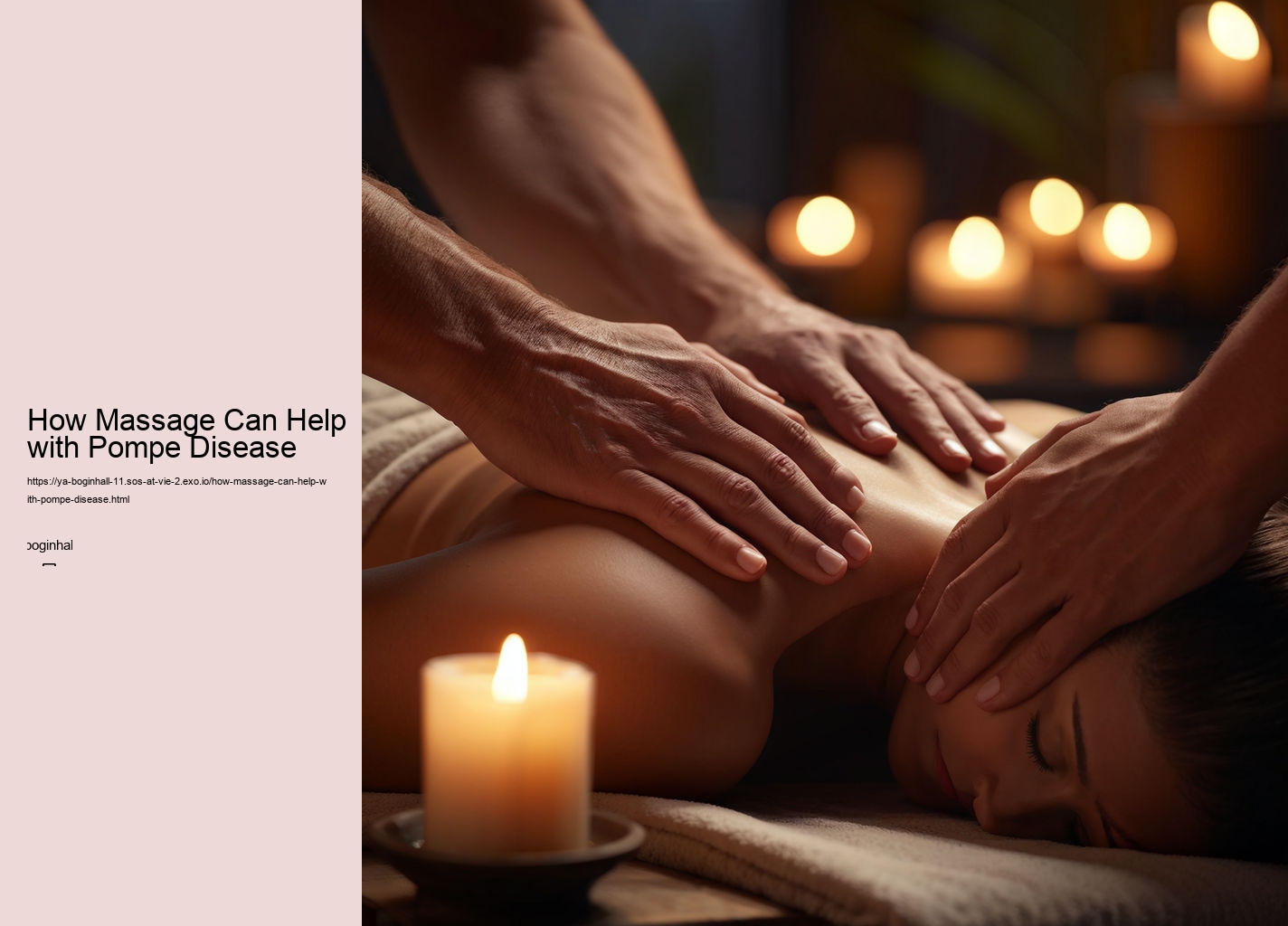 How Massage Can Help with Pompe Disease